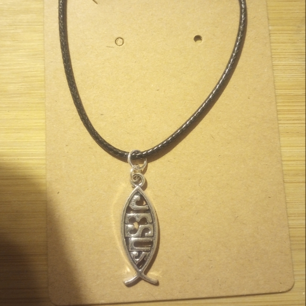 Proceeds donated , Jesus fish necklace